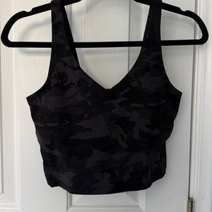 Women's Black Camouflage Bralette Tank Top